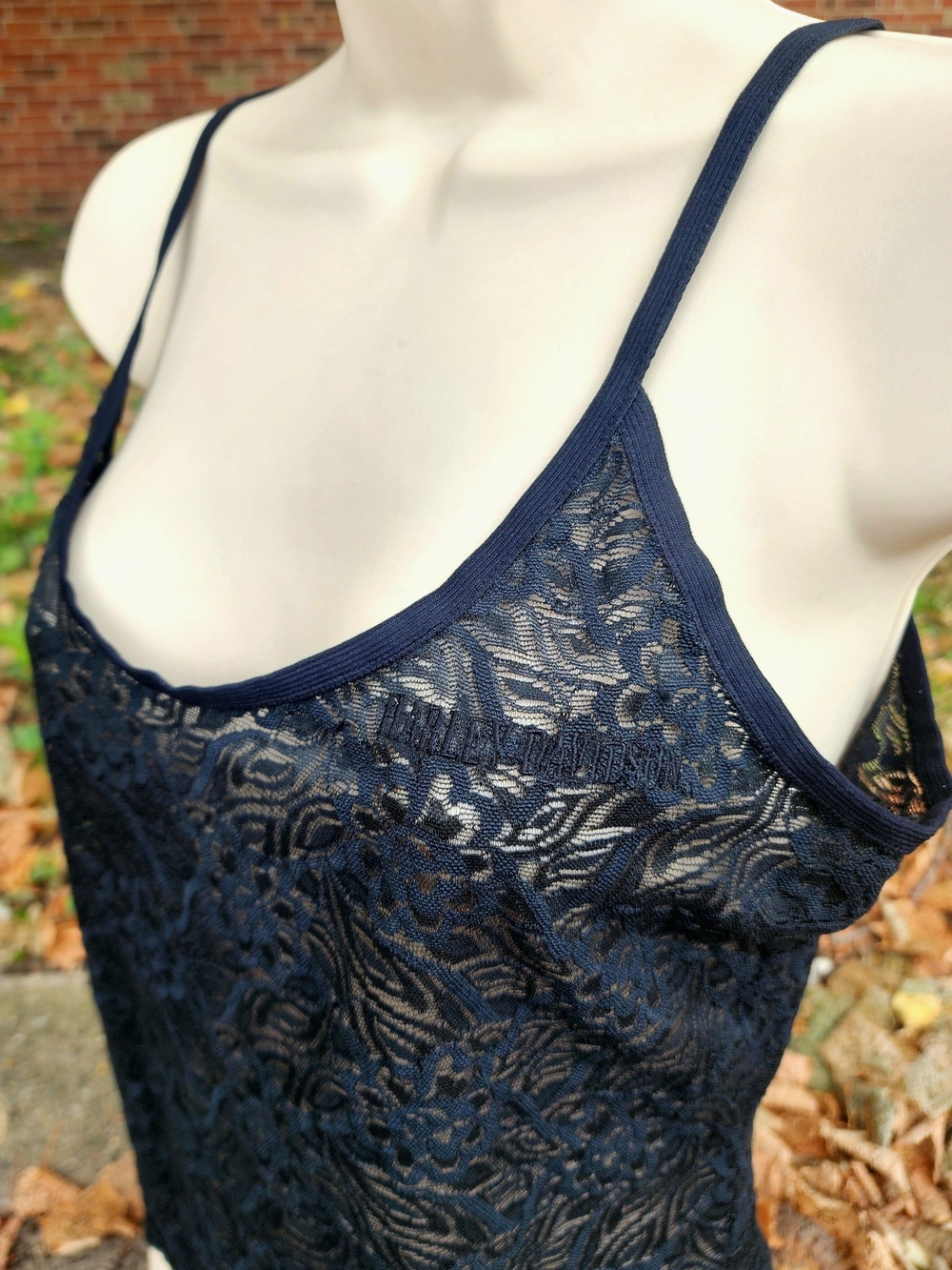 Harley-Davidson Black Lace Camisole Top Y2K Women's size Medium - Picture 1 of 2